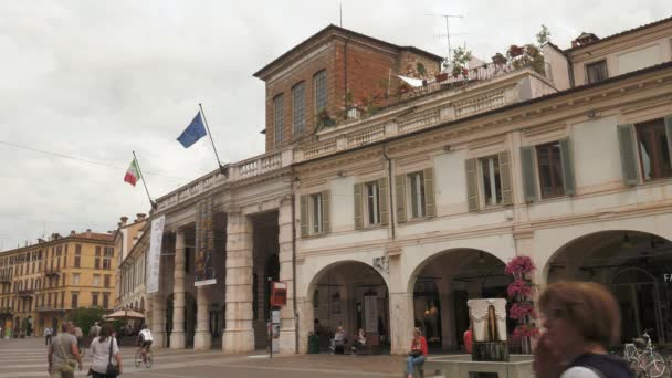 Brescia, Italien: Se Teatro Grande (stora teatern) — Stockvideo