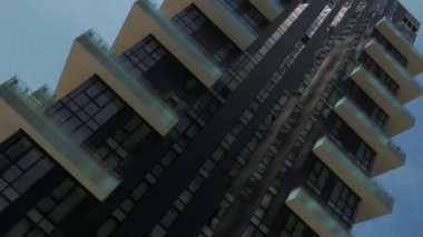 Konut gökdelenler aşağıdan Milan, İtalya'da görülen Panoraması