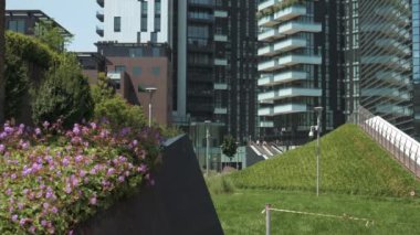 Milan Porta Nuova yeni gökdelenler Varesine District, eğimli atış