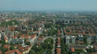 Milan, sokakların havadan görünümü