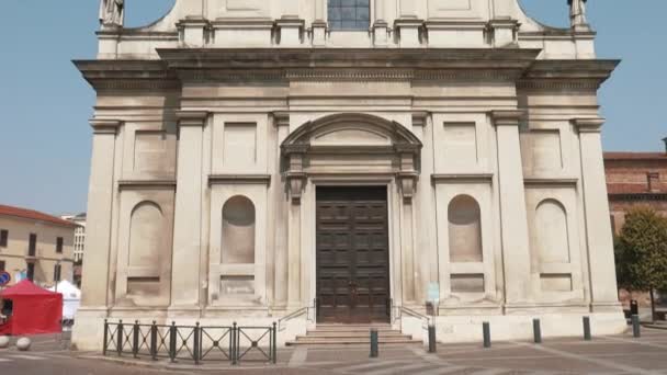 Iglesia de Santa Croce en Mortara, PV, Italia — Vídeos de Stock