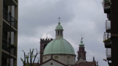 Katedral kubbe ve Bramante Tower, Vigevano, Pv, İtalya