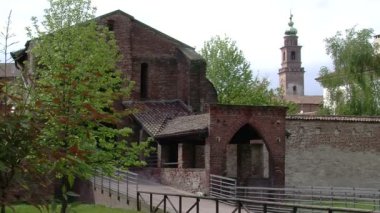 Kaçış rotası, Strada Coperta ve Bramante Tower, Vigevano Pv, İtalya