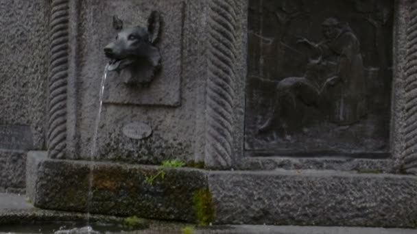 Estátua de São Francisco de Assis, Vigevano, PV, Itália — Vídeo de Stock