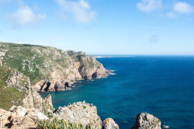 Cabo da Roca, Portekiz. Uçurumdan Atlantik manzarası