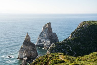 Cabo da Roca, Portekiz. Uçurumdan Atlantik manzarası