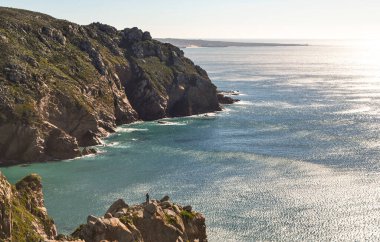 Cabo da Roca, Portekiz. Uçurumdan Atlantik manzarası