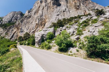 Dağların manzaralı yolu. Yaz. -Görüntü