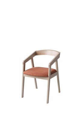 beyaz arka plan üzerinde çatı tarzı sandalye. turuncu sandalye izole