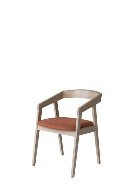 Πολυθρόνα Στυλ Σοφίτα Λευκό Φόντο Απομονωμένη Καρέκλα Πορτοκαλί — Φωτογραφία Αρχείου