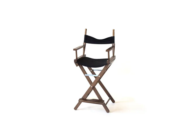 Black Director stol användning i videoproduktion eller film-och filmindustrin. Det är sätta på vit bakgrund. Isolerade — Stockfoto