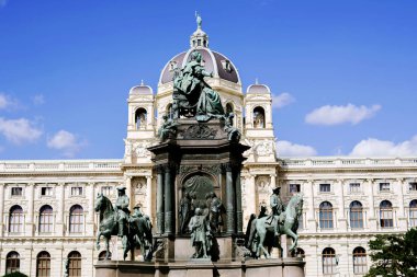 Viyana, Avusturya 19 Eylül 2019 - Kunsthistorisches Müzesi, Viyana, Avusturya. Maria Theresien Platz, Wien Doğal Tarih Müzesi