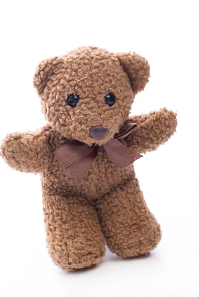 Classic Teddybear Isolated White Background — Stock Photo, Image
