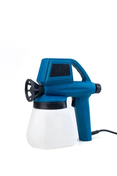 Spray Gun Painting Hand Held Electric Tool Blue Industrial Spray — Stock Photo, Image