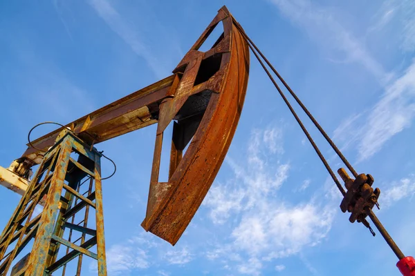 Petrol Gaz Endüstrisi Çölde Bir Petrol Sahasında Petrol Pompası Jakı — Stok fotoğraf