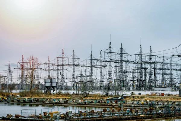 Ana Santral Enerji Fikirleri Enerji Tasarrufu — Stok fotoğraf