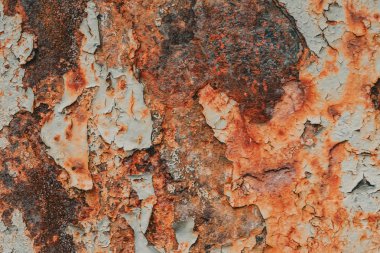 Pastel renkli soyulmuş beton yüzey. Vintage etkisi