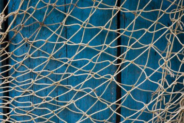Güneşli bir günde closeup balık ağları