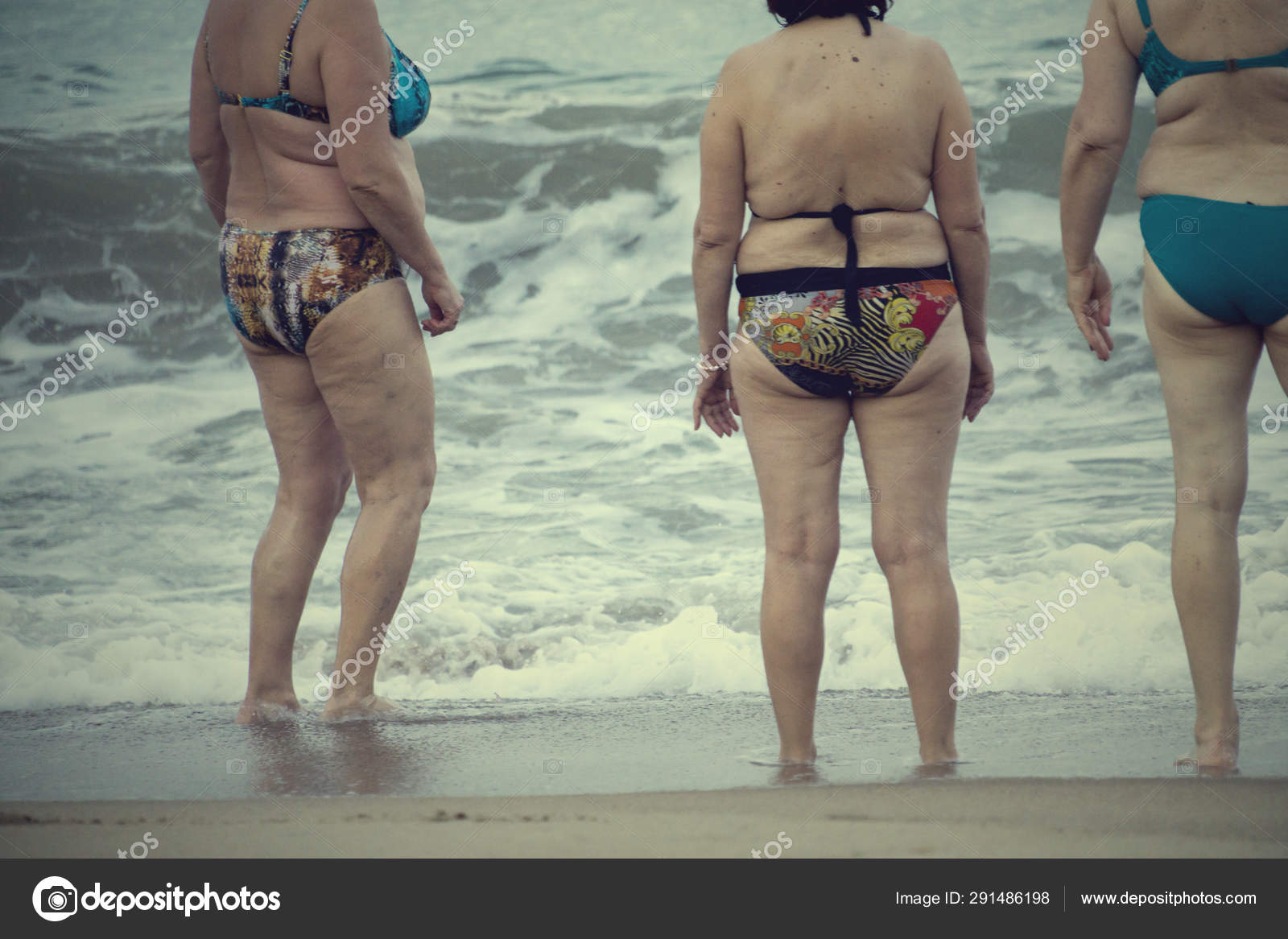 fat woman in swimsuit