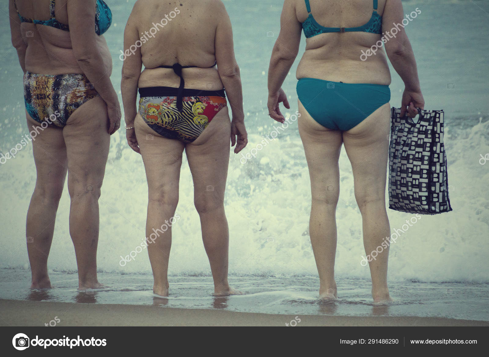fat woman in swimsuit