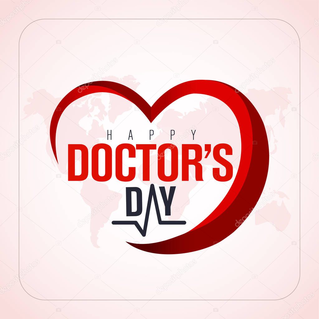 30 Mart Dnya Doktorlar Gn. Translation: March 30,  World Doctor's Day. concept greeting card, National Doctors Day Template calligraphy, vector, illustration. 