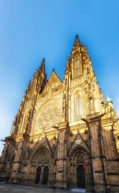 Prague, Çek Cumhuriyeti, 04 Nisan 2018:St. Vitus Katedrali Prag, Çek Cumhuriyeti