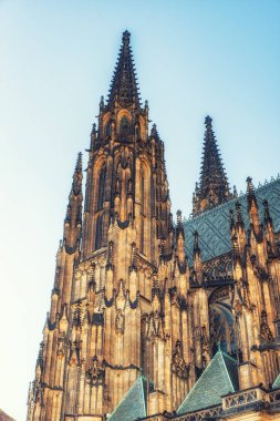 Prague, Çek Cumhuriyeti - Nisan 04: St Vitus Katedrali Prag, Çek Cumhuriyeti