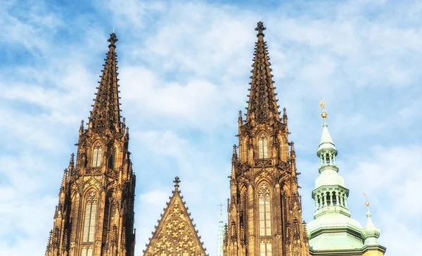 Praga República Checa Abril Torres Catedral São Vito — Fotografia de Stock