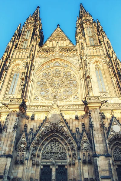 Praga República Checa Abril Famosa Catedral Histórica San Vito Praga — Foto de Stock