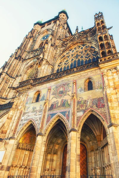 Praga República Checa Abril Detais Arquitectónicos Catedral Metropolitana Los Santos — Foto de Stock