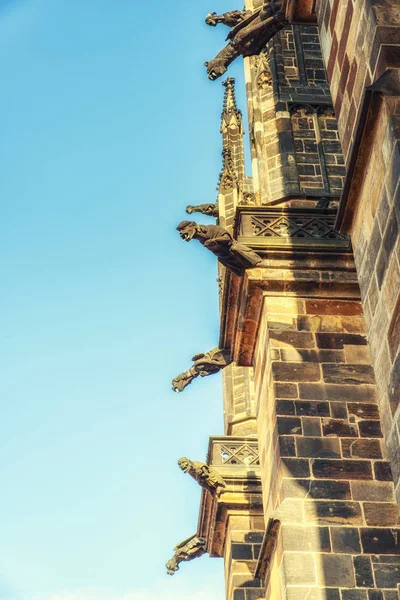 Praga República Checa Abril Detais Arquitectónicos Catedral Metropolitana Los Santos — Foto de Stock