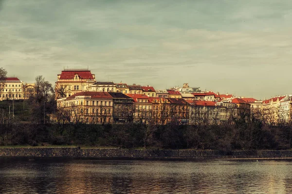 Praga República Checa Abril 2018 Podol Quarter Barrio Praga Situado — Foto de Stock