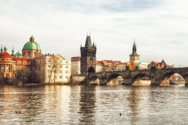 Praga República Checa Abril República Checa Praga Panorama Com Histórica — Fotografia de Stock