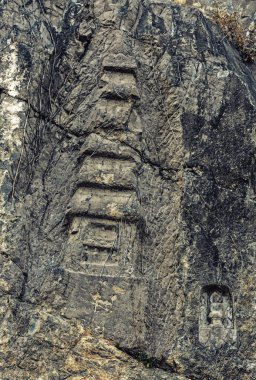 Luoyang, Hernan, Çin-Aralık 25,2017: Longmen mağarasını Luoyang, Çin