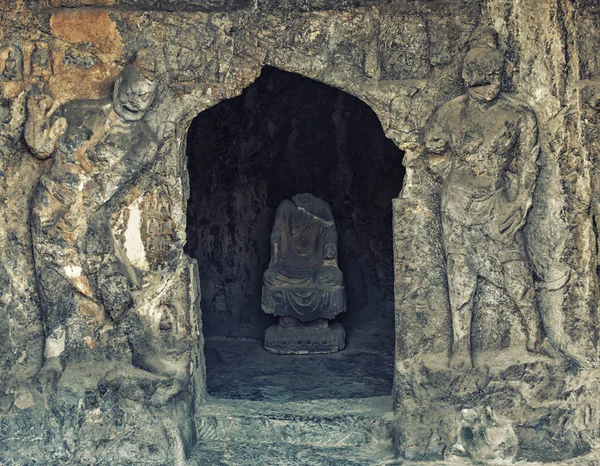 Luoyang Hernan Kína December 2017 Longmen Barlangok Dragon Gate Grottoes — Stock Fotó