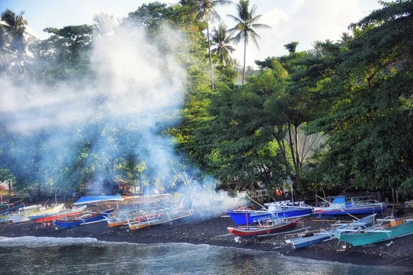 Vissersboot Bitung Sulawesi Indonesië Haven — Stockfoto