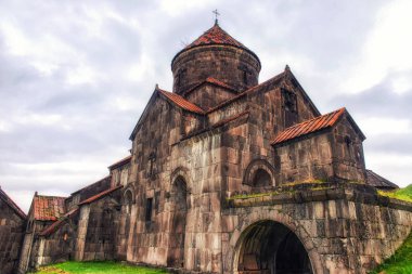 Sanahin, Ermenistan, 11 Nisan 2017: Tarihi Ermeni Manastırı köyü Sanahin, Ermenistan Lorri il içinde bulunan 10.asır üzerinden