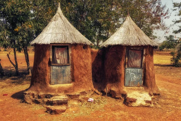 Africká Vesnice Latrína Ghana Západní Afrika — Stock fotografie