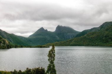 Cradle Mountain ve güvercin Gölü, Cradle Mountain Lake St Clair Milli Parkı, Unesco Dünya Mirası Site, Tazmanya, Avustralya