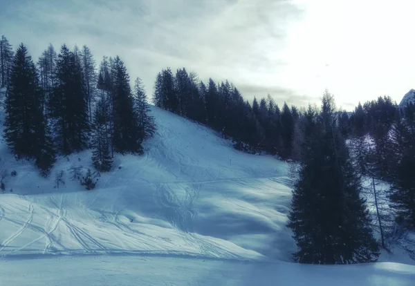 Zimowe Krajobraz Alp Austriackich — Zdjęcie stockowe