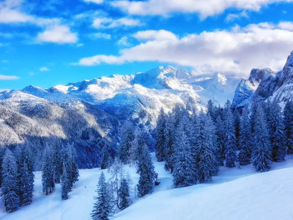 Prachtige Winterlandschap Van Oostenrijkse Alpen — Stockfoto