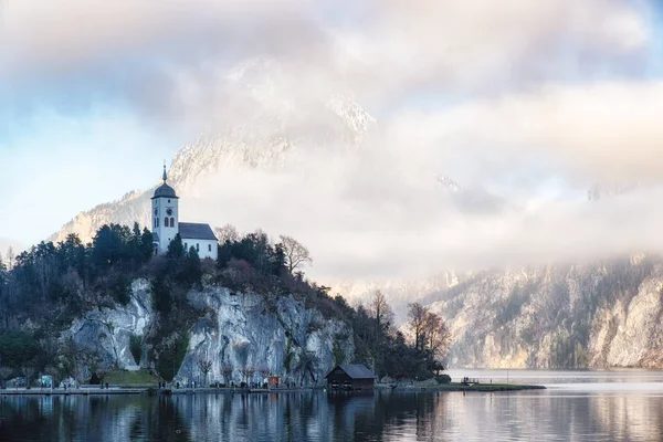 Johannesberg Chapel Lake Traunsee Traunkirchen Salzkammergut Upper Austria Austria Europe — Stock Photo, Image