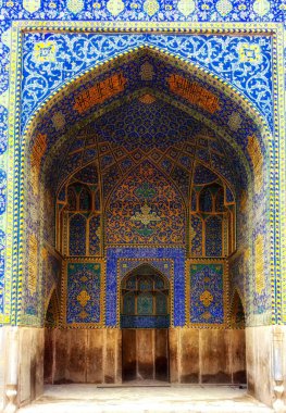 Detail of exterior of the Sheikh Lotfollah Mosque in Isfahan, Iran clipart