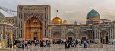 Mashhad, Iran - October 04, 2015: Around the Shrine complex. Haram e Razavi. Mashhad. Iran. clipart