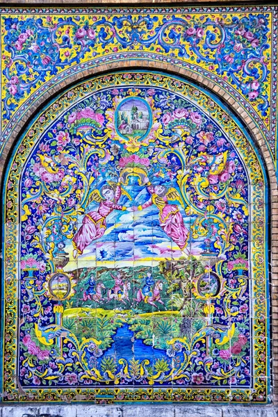 Tehran Iran September 2015 Tiled Wall Golestan Palace Tehran Capital — Stock Photo, Image