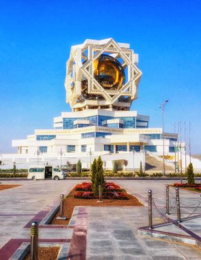 Bagt Ksgi palace of happiness, Ashgabat Turkmenistan clipart
