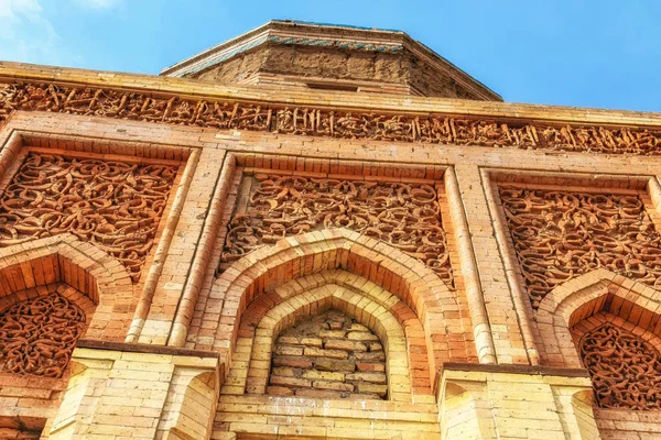 Konye Urgench Arslan Mausoleum Jahrhundert Kufische Inschriften Und Blumenmuster Ruinen — Stockfoto