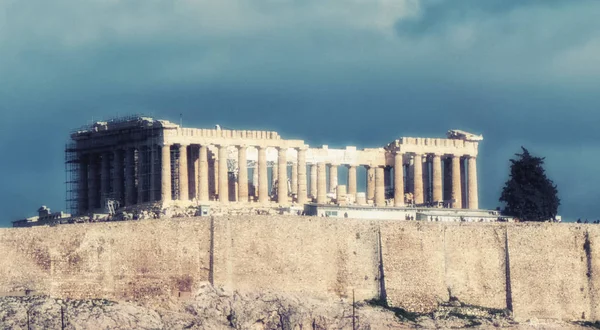 Partenón Antiguo Templo Acrópolis Ateniense Grecia — Foto de Stock