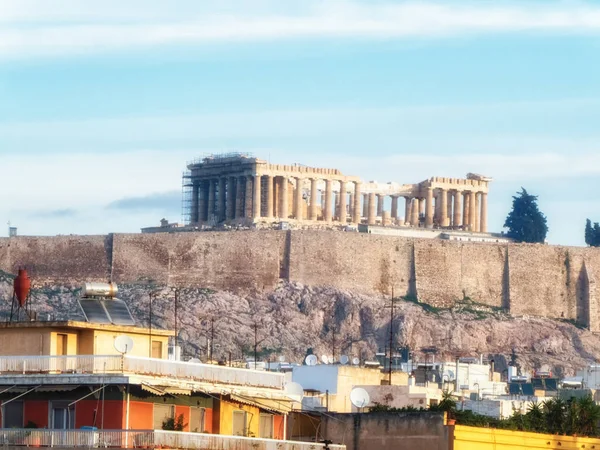 Παρθενώνας Είναι Ένα Πρώην Ναό Στην Αθηναϊκή Ακρόπολη Ελλάδα — Φωτογραφία Αρχείου