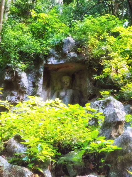 Feilai Feng Jeskyní Jemným Buddhistické Kamenné Sochy Říká Tomu Peak — Stock fotografie